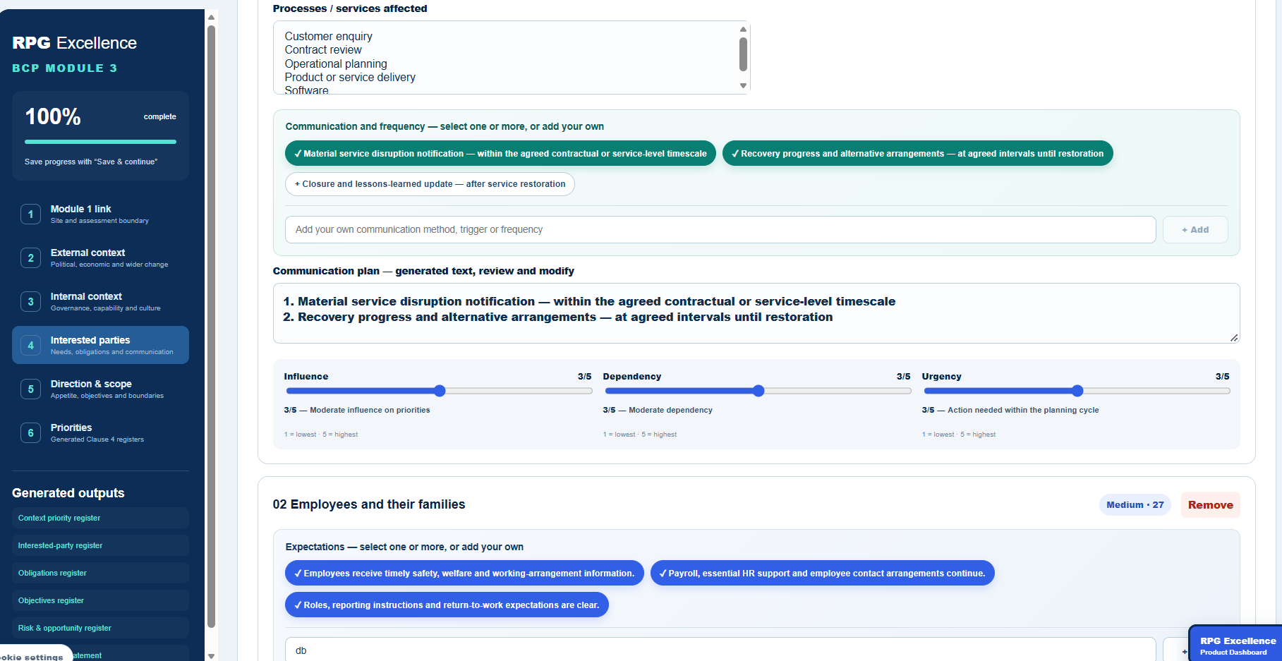 Continuity communication plan with notification triggers frequency and stakeholder expectations